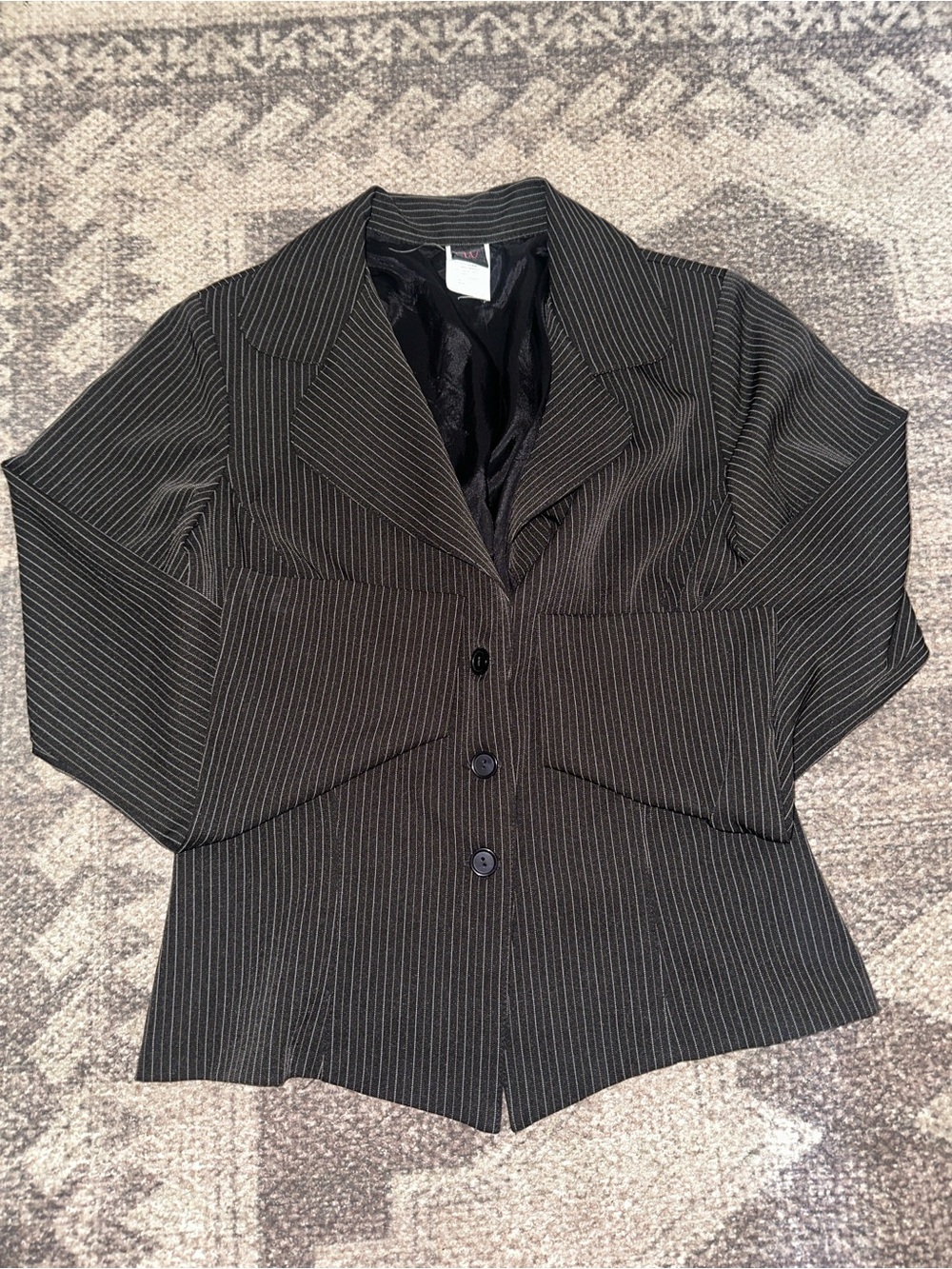 Wrapper Black Pinstripe Women's Blazer Jacket